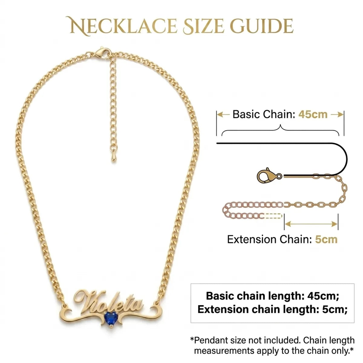 Custom Name Necklace with Birthstone #Tagonix01