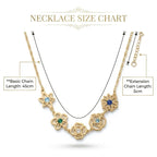 Personalized Multiple Birth Flower Necklace With Birthstone - Custom Jewelry - Gold/Silver - Gift For Mom/Grandmother/Girlfriend - #Tagonix02