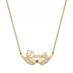 custom necklace, name necklace, birthstone necklace