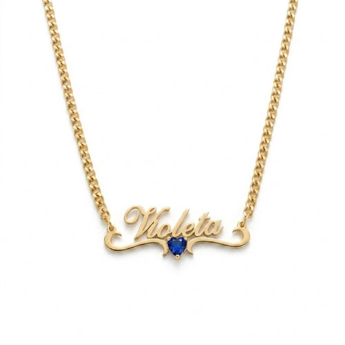 custom necklace, name necklace, birthstone necklace