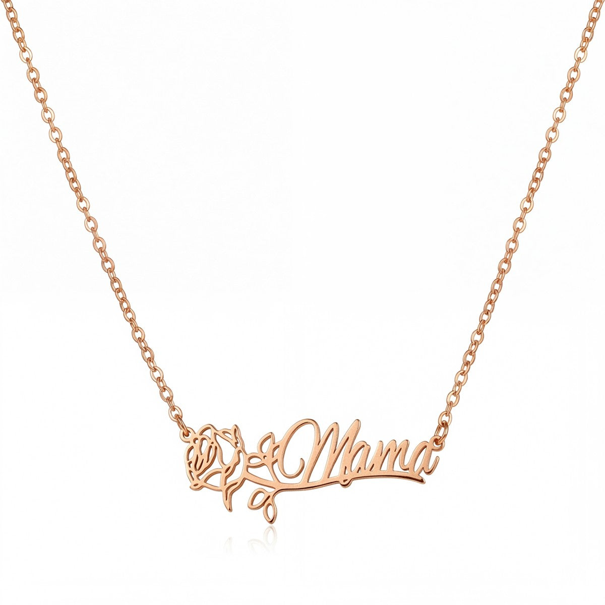 personalized necklace. Personalized name necklace, birth flower necklace