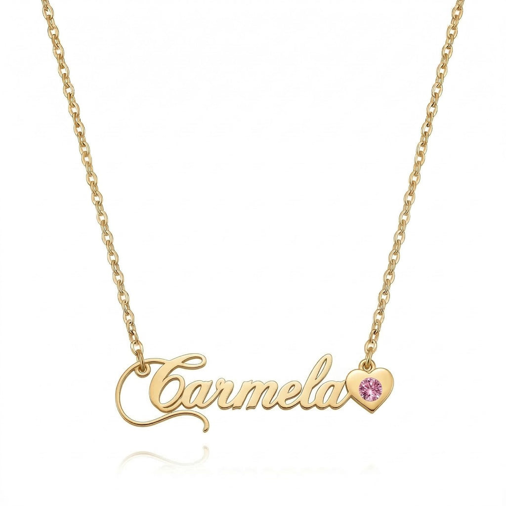 custom necklace, name necklace, birthstone necklace