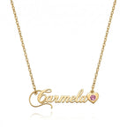 custom necklace, name necklace, birthstone necklace