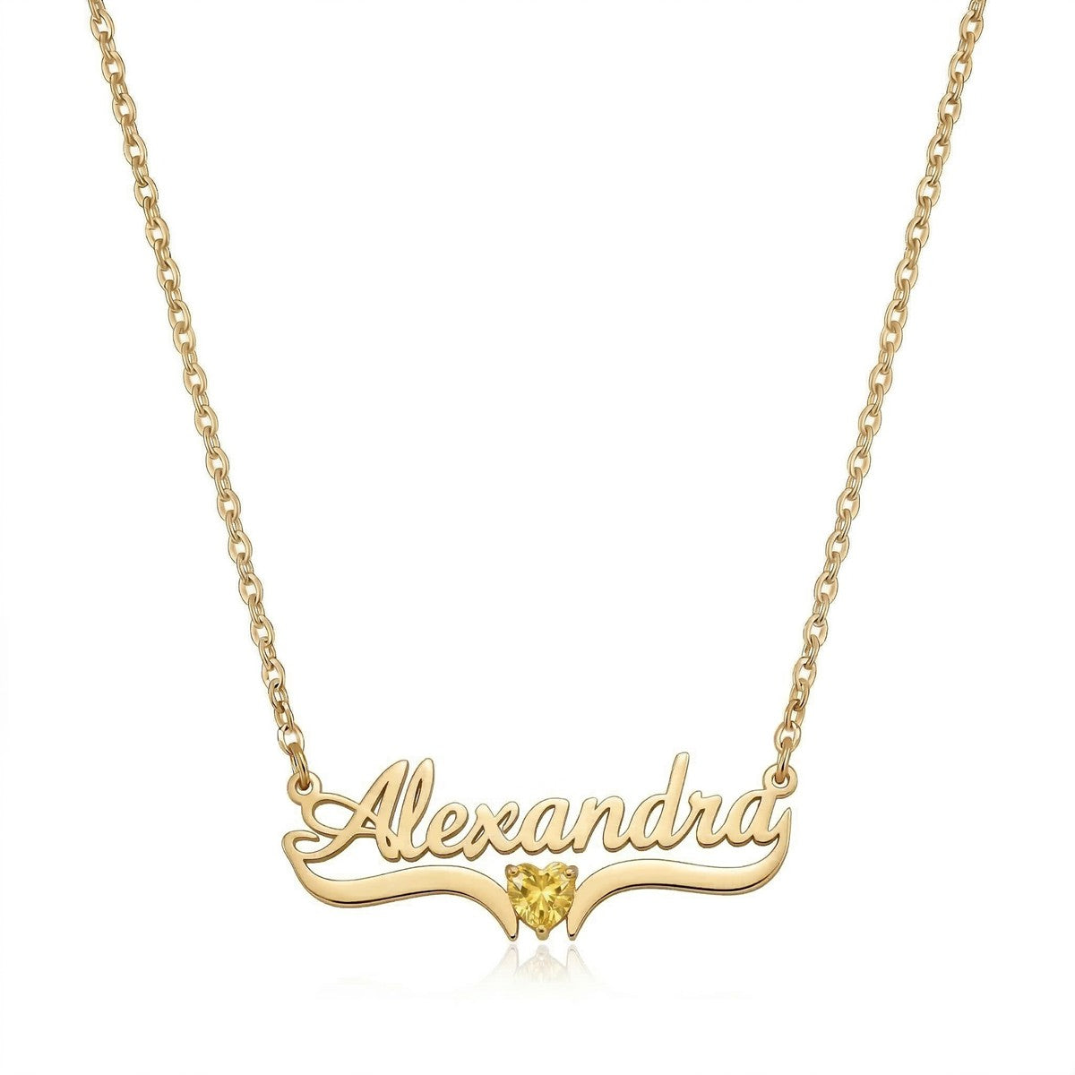 custom necklace, name necklace, birthstone necklace