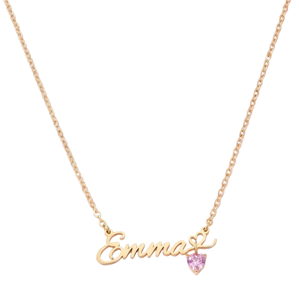 custom necklace, name necklace, birthstone necklace