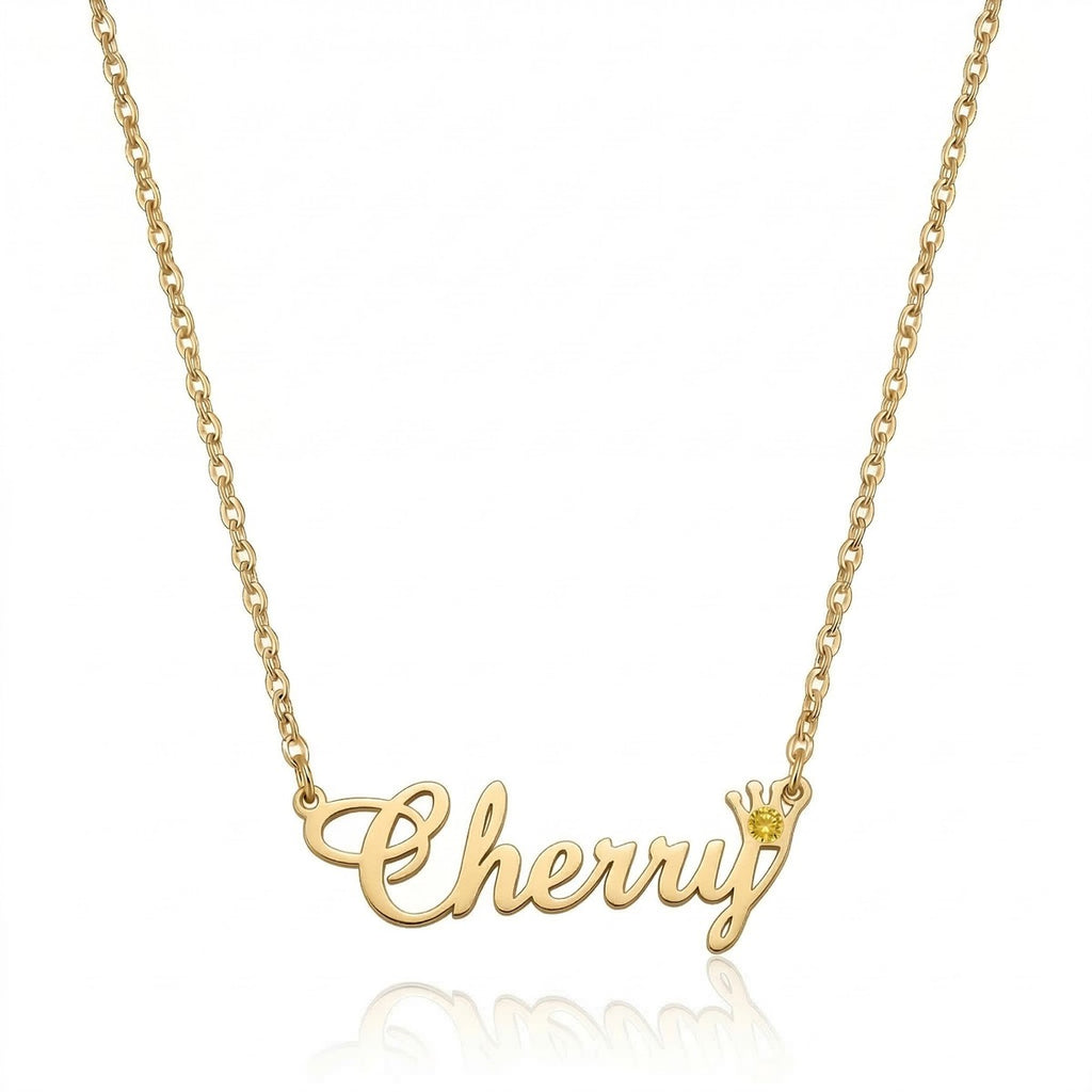 custom necklace, name necklace, birthstone necklace