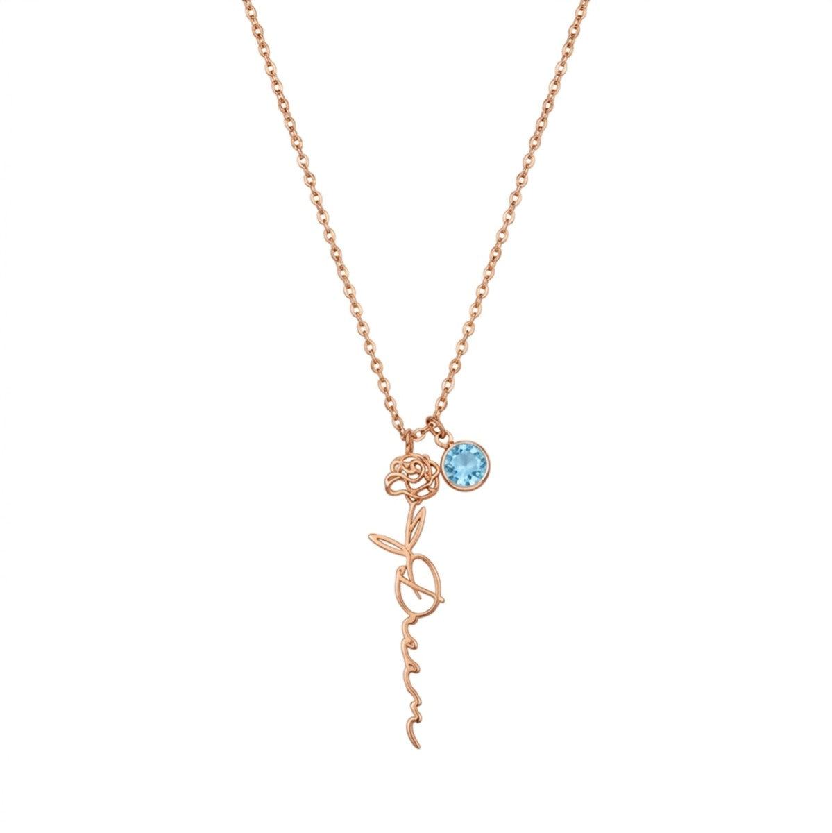 custom necklace, name necklace, birthstone necklace