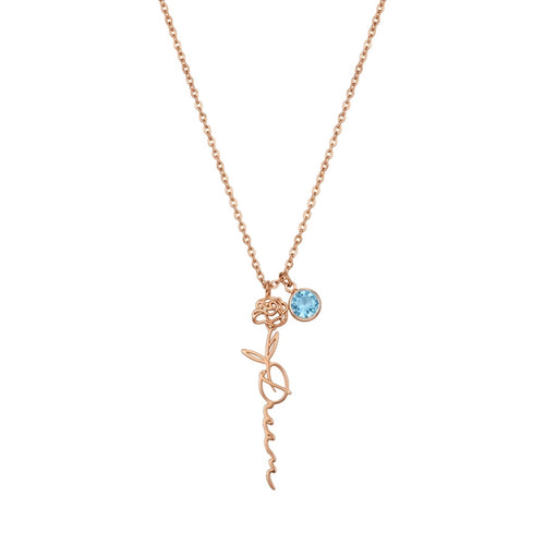custom necklace, name necklace, birthstone necklace