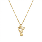 Personalized Multiple Birth Flower Necklace - Custom Jewelry - Gold/Silver/Rose Gold - Gift For Mom/Grandma/Girlfriend - #Tagonix118